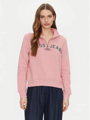 Guess Jeans Світшот W5RQ25 K68I4 Рожевий Regular Fit Guess Jeans Світшот W5RQ25 K68I4 Рожевий Regular Fit