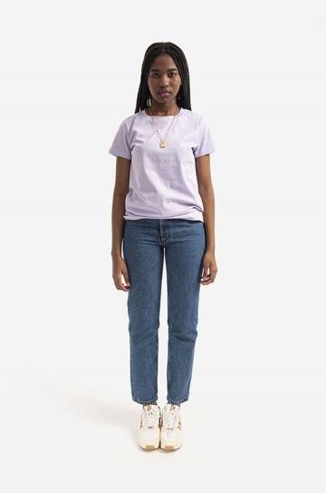 Хлопковая футболка A.P.C. Item F цвет фиолетовый COEOP.F26012-WHITE Хлопковая футболка A.P.C. Item F цвет фиолетовый COEOP.F26012-WHITE