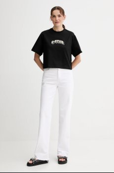 Хлопковая футболка G-Star Felt logo boxy