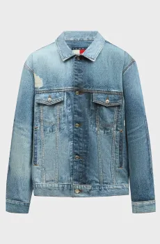 Мужская синяя джинсовая куртка TJC OVZ DGTL PRNT Синий L Tommy Jeans DM0DM20070