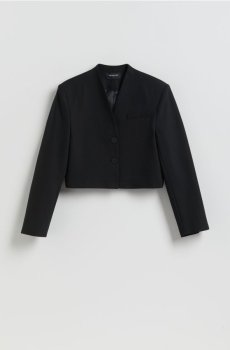 Reserved - Короткий жакет із бавовною - чорний - 554KK-99X