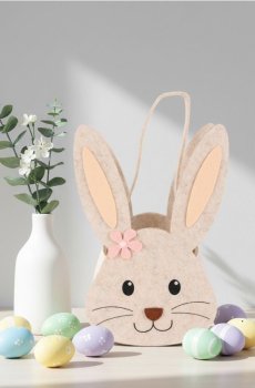 Великодня стояча декорація у формі зайця - різнобарвний