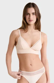 Женский розовый бюстгальтер с мягкой треугольной чашкой AURA Розовый 80D Etam 6558415