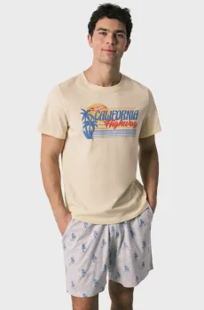 Мужская пижама (футболка, шорты)  Hotwheels California Разноцветный M womensecret 2763242