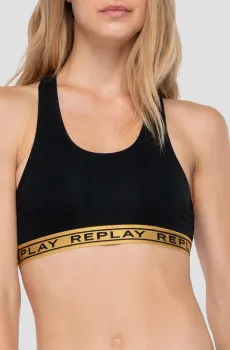 Женский черный топ Черный L Replay I101304