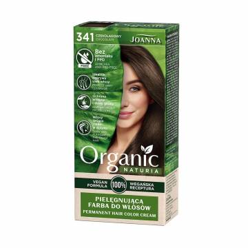 Безаммиачная стойкая крем-краска для волос Joanna Naturia Organic Permanent Color Cream 341 Chocolate, 100 мл Безаммиачная стойкая крем-краска для волос Joanna Naturia Organic Permanent Color Cream 341 Chocolate, 100 мл