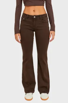 Женские темно-коричневые джинсы Коричневый 38 Tally Weijl SPACOSASSY