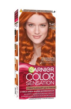 Стойкая крем-краска для волос Garnier Color Sensation 7.40 Насыщенный медный, 110 мл