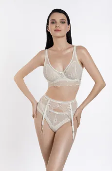 Женский белый пояс для чулок Белый L MARC&ANDRE S24-0806-O2-SPL-LS