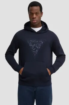 Мужское темно-синее худи Синий XXL Guess M4BQ25.K9Z21;G7V2
