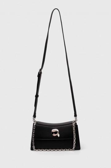 Кожаная сумочка Karl Lagerfeld цвет чёрный 245W3053 Кожаная сумочка Karl Lagerfeld цвет чёрный 245W3053