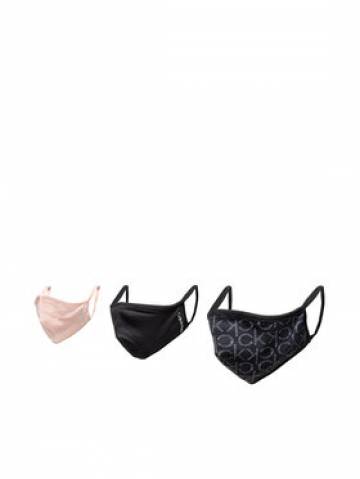 Calvin Klein Jeans Набір з 3 масок з текстилю Face Cover 3-Pack K60K608839 Чорний Calvin Klein Jeans Набір з 3 масок з текстилю Face Cover 3-Pack K60K608839 Чорний