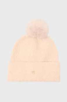 Женская персиковая шапка LUREX Розовый ONESIZE Tommy Hilfiger AW0AW17855