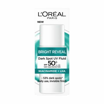 Флюид для лица LOreal Paris Bright Reveal Dark Spot UV Fluid против пигментных пятен, SPF 50+, 50 мл Флюид для лица LOreal Paris Bright Reveal Dark Spot UV Fluid против пигментных пятен, SPF 50+, 50 мл