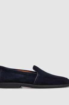 Синие замшевые лоферы