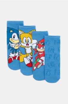 Шкарпетки, 4 пари Sonic the Hedgehog - light blue