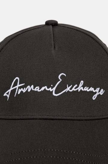 Хлопковая кепка Armani Exchange цвет белый с аппликацией 954224 CC516 Хлопковая кепка Armani Exchange цвет белый с аппликацией 954224 CC516
