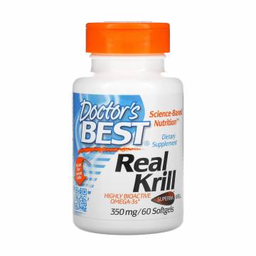 Масло криля Doctors Best Real Krill 350 мг, 60 гелевых капсул