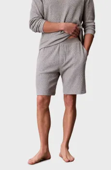 Мужские серые шорты WAFFLE SLEEP Серый M Calvin Klein LV00NM2908