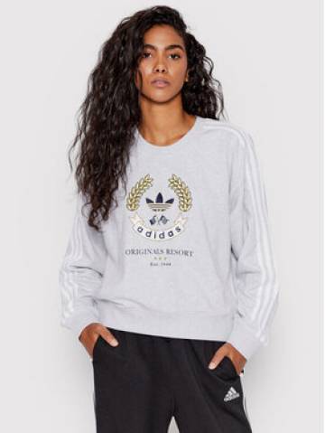 adidas Світшот Graphic HL6557 Сірий Loose Fit adidas Світшот Graphic HL6557 Сірий Loose Fit