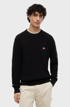 Мужской черный свитер REG BADGE SWEATER Черный XL Tommy Jeans DM0DM20923