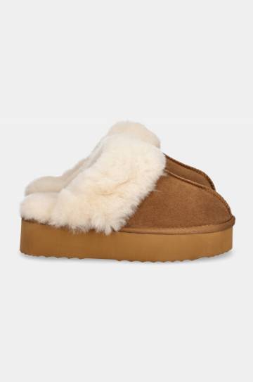 Замшевые тапочки Answear.LAB цвет коричневый