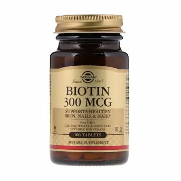 Биотин Solgar Biotin 300 мкг, 100 таблеток Биотин Solgar Biotin 300 мкг, 100 таблеток