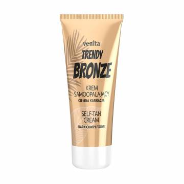 Автозагар для лица и тела Venita Trendy Bronze Dark Complection Self-Tan Cream, 75 мл Автозагар для лица и тела Venita Trendy Bronze Dark Complection Self-Tan Cream, 75 мл