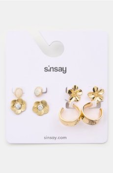 Сережки, 4 пари - золотий