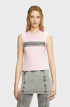 Женский розовый топ T-ARTED Розовый M Diesel A16623 0AKBU