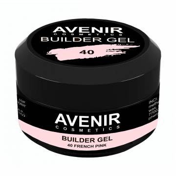 Гель для наращивания ногтей Avenir Cosmetics Builder Gel Pro 40 French Pink, 15 мл Гель для наращивания ногтей Avenir Cosmetics Builder Gel Pro 40 French Pink, 15 мл