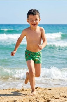 Купальні шорти з принтом риб - зелений