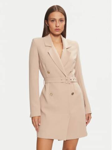 Guess Коктейльна сукня Leonie W4BK46 WGLO2 Бежевий Regular Fit Guess Коктейльна сукня Leonie W4BK46 WGLO2 Бежевий Regular Fit