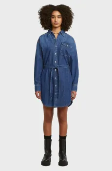 Женское синее джинсовое платье Belted Синий XS G-Star RAW D26814,D252