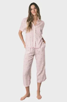 Женская пижама в полоску (рубашка, брюки) Разноцветный L womensecret 3133506