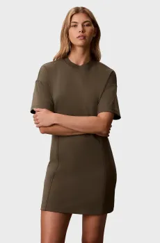 Женское оливковое платье INTERLOCK Оливковый M Calvin Klein Jeans LV047G234G