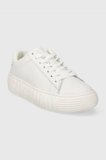 Кожаные кроссовки Tommy Jeans TJW LEATHER CUPSOLE ESS цвет белый EN0EN02507 Кожаные кроссовки Tommy Jeans TJW LEATHER CUPSOLE ESS цвет белый EN0EN02507