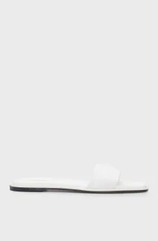 Женские белые слайдеры FLAT SLIDE HE Белый 37 Calvin Klein HW0HW01989