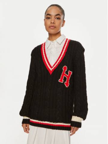 Silvian Heach Светр Malaika GPA24072MA Чорний Loose Fit Silvian Heach Светр Malaika GPA24072MA Чорний Loose Fit
