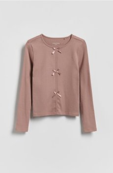 Reserved - Футболка з бантиками - бежевий - 787HT-80X