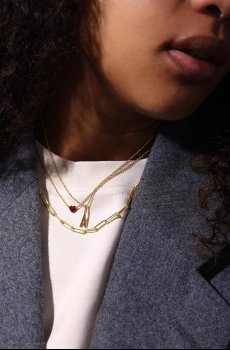 Серебряное колье с позолотой Design Letters