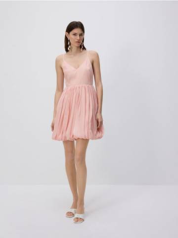 Reserved - Сукня-бульбашка з ліоцелем - рожева зоря - 078GP-35X