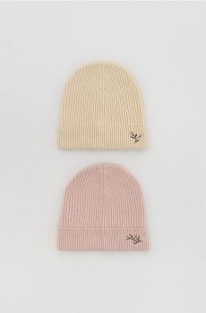 Reserved - Ребриста шапка з вишивкою 2 pack - різнобарвний - 995EM-MLC
