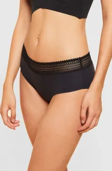 Женские черные менструальные трусики-шортики CELIA Черный XL Etam 6528805