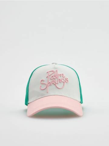 Reserved - Бейсболка з вишивкою - пастельний рожевий - 166FH-03X