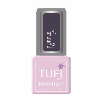 Гель-лак для ногтей Tufi profi Premium Purple 16 Фиалковый с блестками, 8 мл Гель-лак для ногтей Tufi profi Premium Purple 16 Фиалковый с блестками, 8 мл