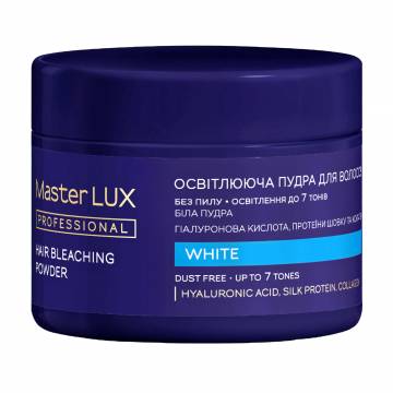 Осветляющая пудра для волос Master LUX Professional Hair Bleaching Powder, White, 200 г Осветляющая пудра для волос Master LUX Professional Hair Bleaching Powder, White, 200 г