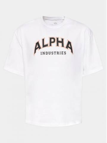 Alpha Industries Футболка College 146501 Білий Relaxed Fit Alpha Industries Футболка College 146501 Білий Relaxed Fit