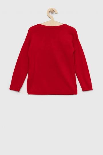 Детский свитер United Colors of Benetton цвет красный лёгкий Детский свитер United Colors of Benetton цвет красный лёгкий