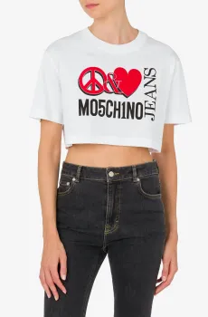 Женский белый топ Белый M Moschino J0703.3262;3001